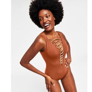 Kore One Piece High Neck Lace Down Swimsuit
